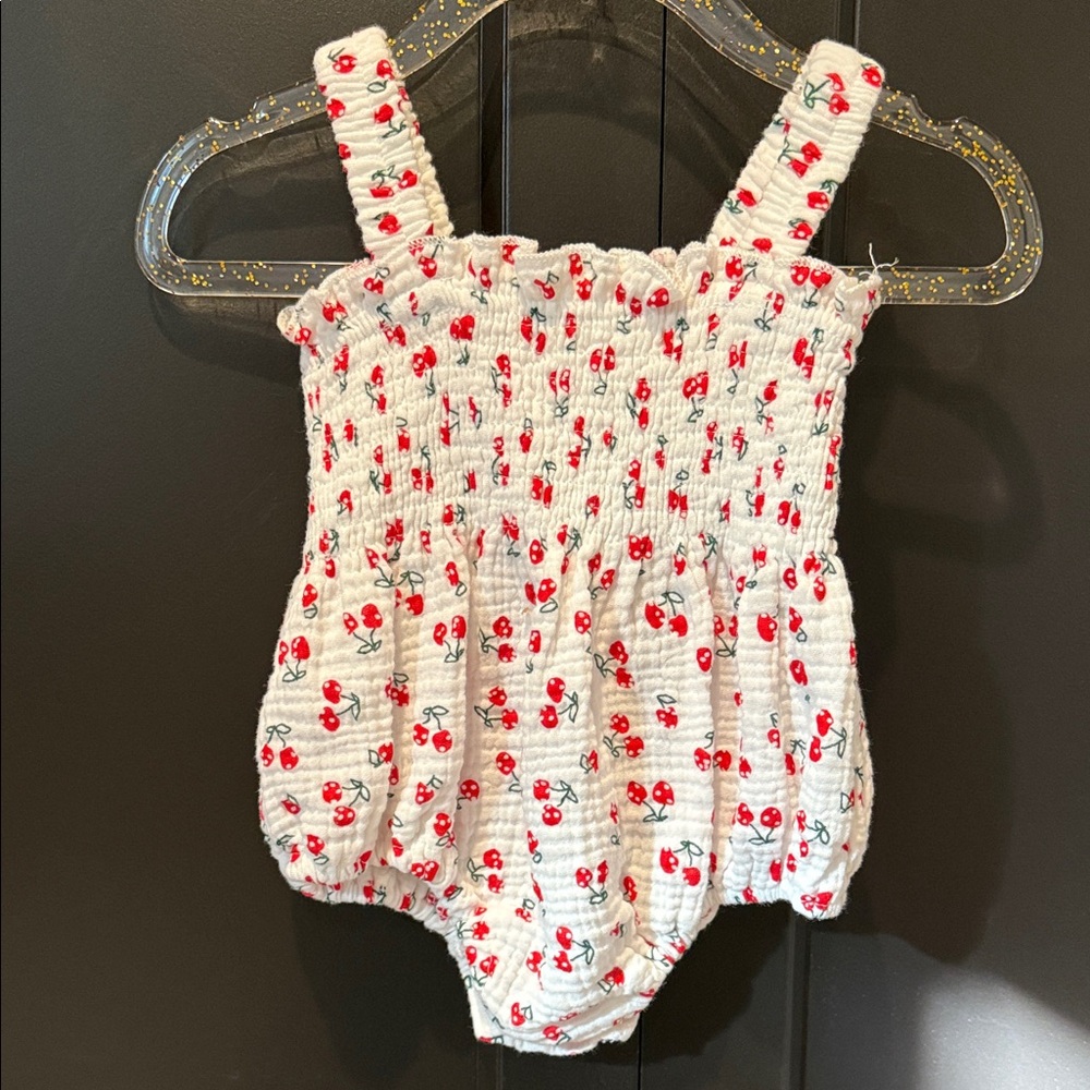 Amazon Kids One Piece - White and Red Floral